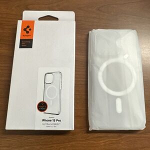 Spigen Apple iPhone‎ 15 Pro Case [Ultra Hybrid] (MagFit) Frost Clear ACS06719